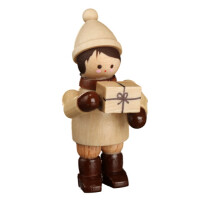 Winterkind mit Geschenk, mini