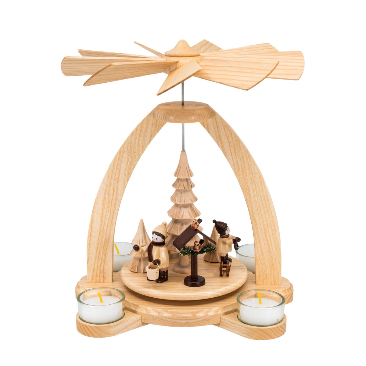 Teelichtpyramide Vogelfütterung
