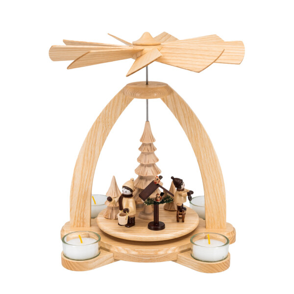 Teelichtpyramide Vogelfütterung