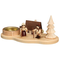 Teelichtbrettchen Motiv Wald