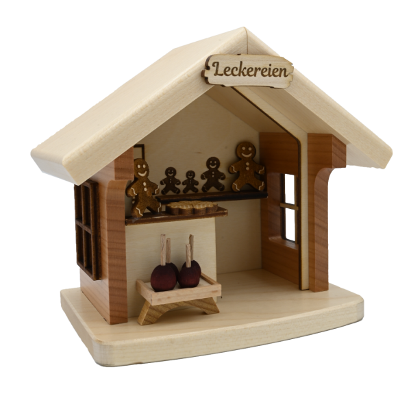 Weihnachtshütte "Leckereien", beleuchtet