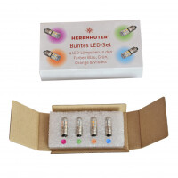 LED-Set bunt (violett/orange/grün/blau)