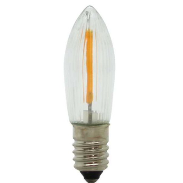 Filament LED Topkerze geriffelt, 34V 0,2W