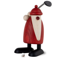 Weihnachtsmann mit Golfschläger oben
