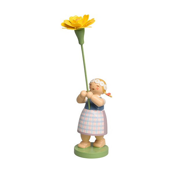 Mädchen mit Studentenblume