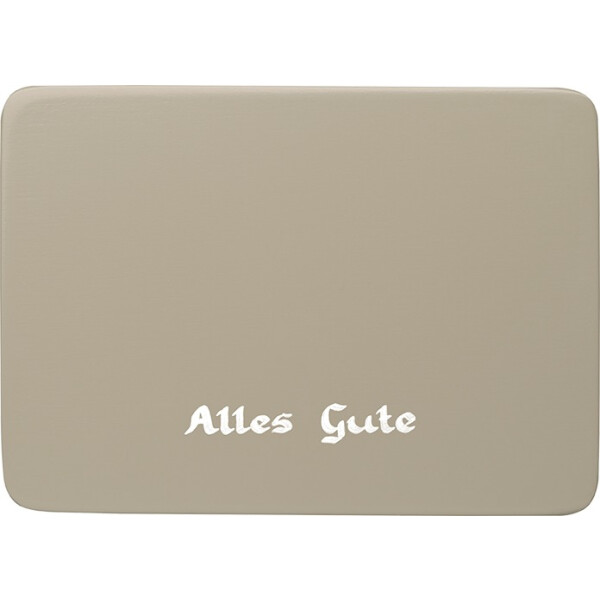 Beschriftete Sockelplatte, silbergrau, "Alles Gute"
