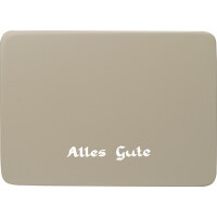 Beschriftete Sockelplatte, silbergrau, "Alles Gute"