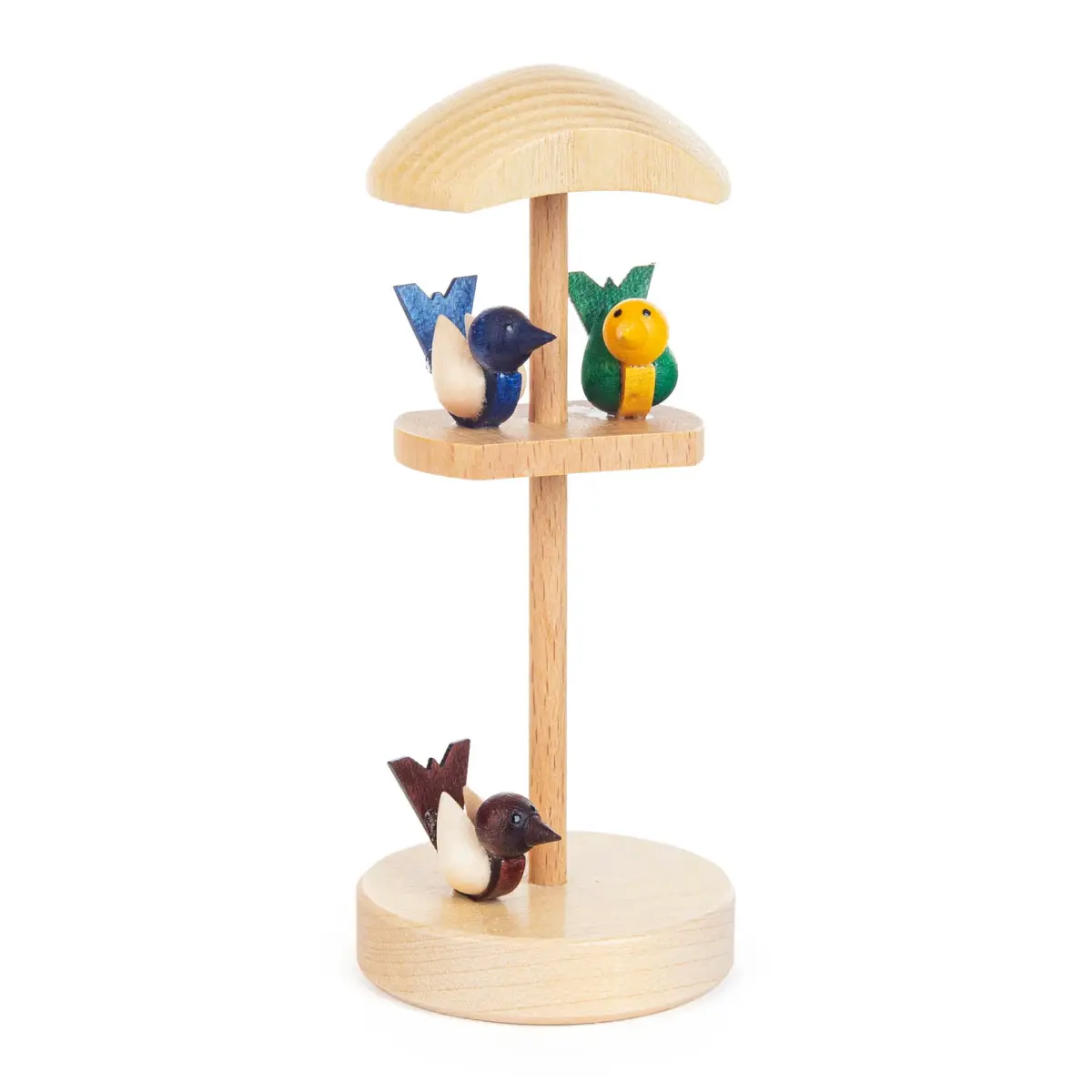 Vogelhaus einzeln, mit 3 Vögeln