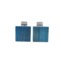 Blaue Minivase & Miniöllampe im Set, Fichte