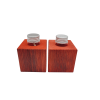 Rote Minivase & MIniöllampe im Set, Fichte