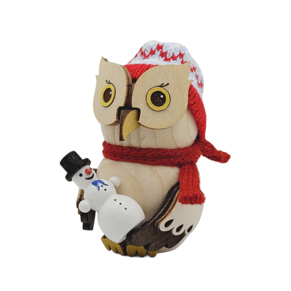 MINI Eule mit Schneemann