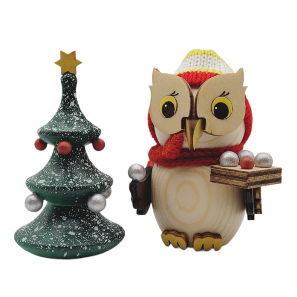 MINI Eule mit Weihnachtsbaum