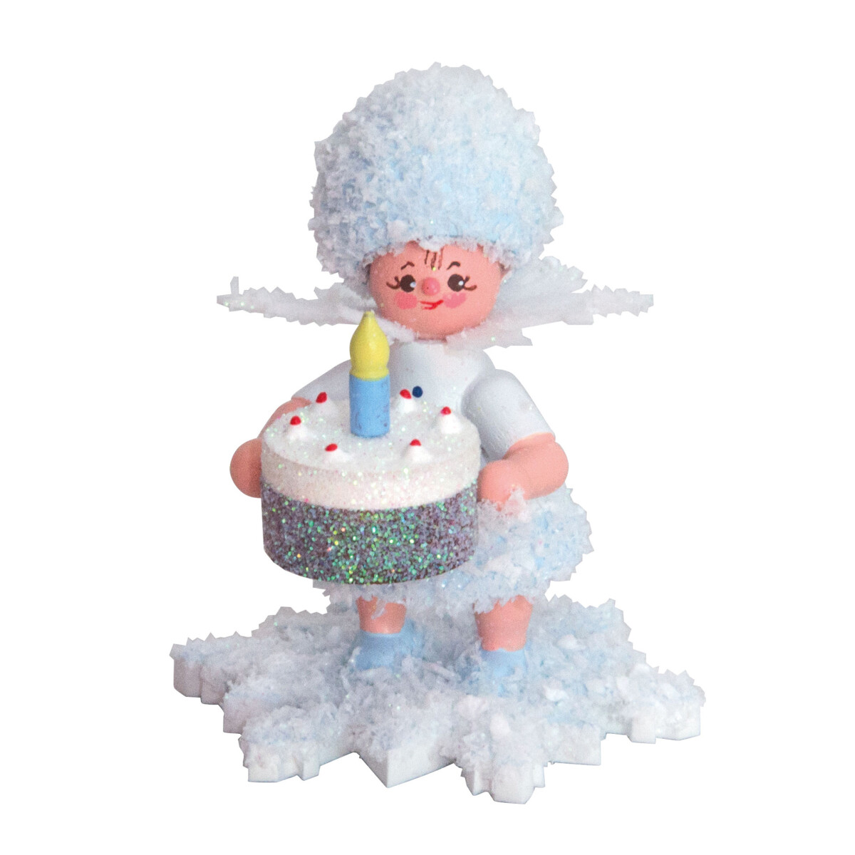 Schneeflöckchen mit Geburtstagstorte