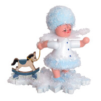 Schneeflöckchen mit Schaukelpferd