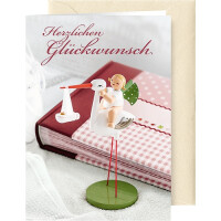 Grußkarte "Herzlichen Glückwunsch", mit Briefumschlag