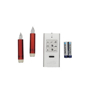 Lumix Kerzen 2er Set, inkl. Fernbedienung, Rot