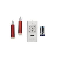 Lumix Kerzen 2er Set, inkl. Fernbedienung, Rot