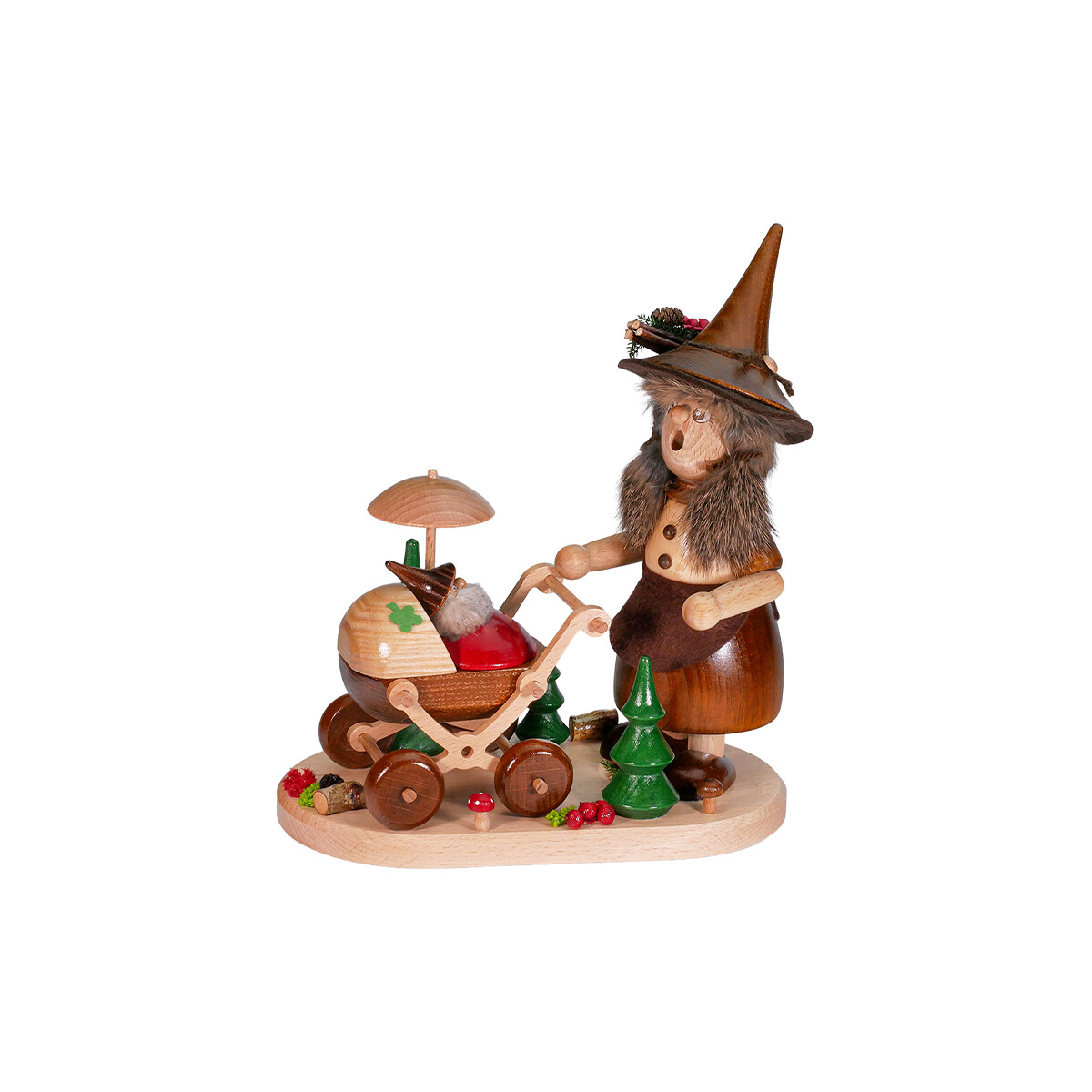 Wichtelfrau mit Kinderwagen