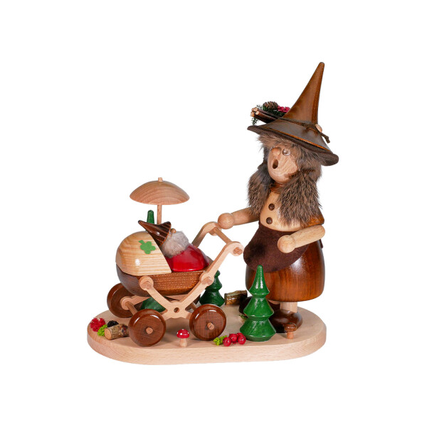 Wichtelfrau mit Kinderwagen